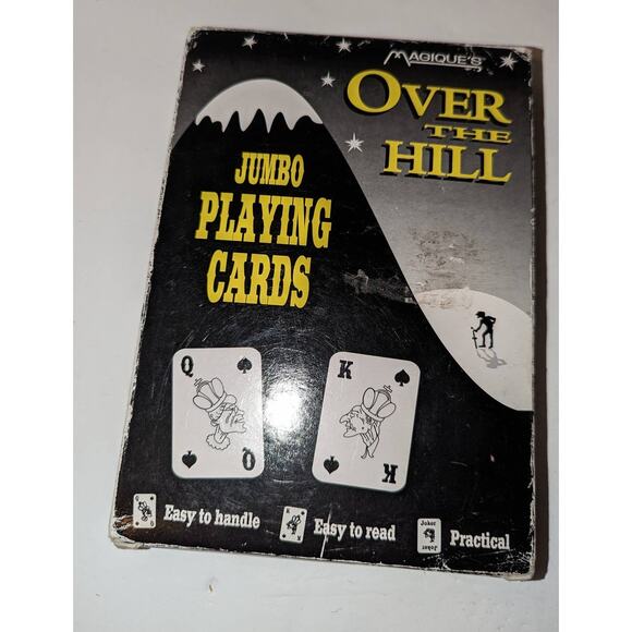 Vintage 1994 Over the Hill Jumbo Playing Cards Magiquie's Novelties 5 x 7 Deck - Picture 8 of 8